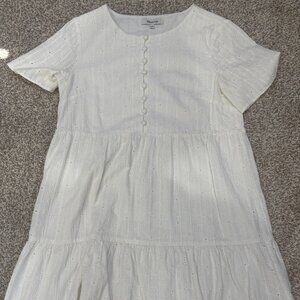 White Babydoll Eyelet Dress